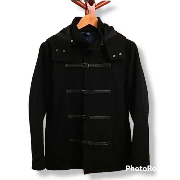 Lanvin en Bleu Black Wool Peacoat - Picture 1 of 12
